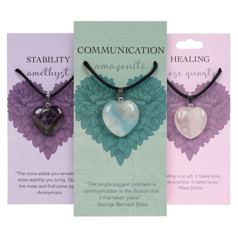 Crystal Heart Pendant Necklace | The Chakra Shack