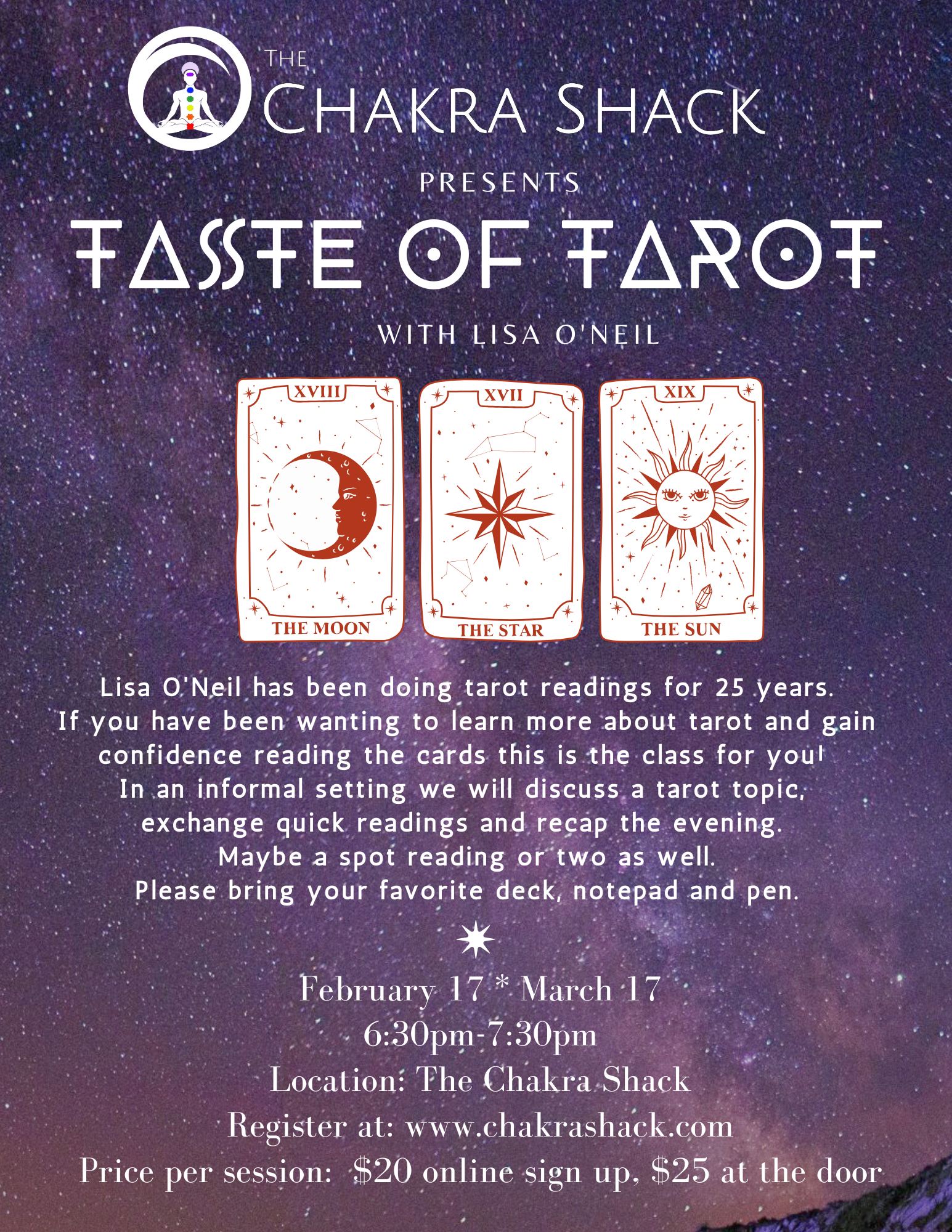 Taste of Tarot with Lisa O&rsquo;Neil | The Chakra Shack